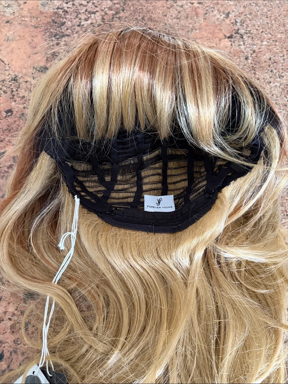 Forever Young Layered Blonde Wig with Golden and Light Brown Highlights